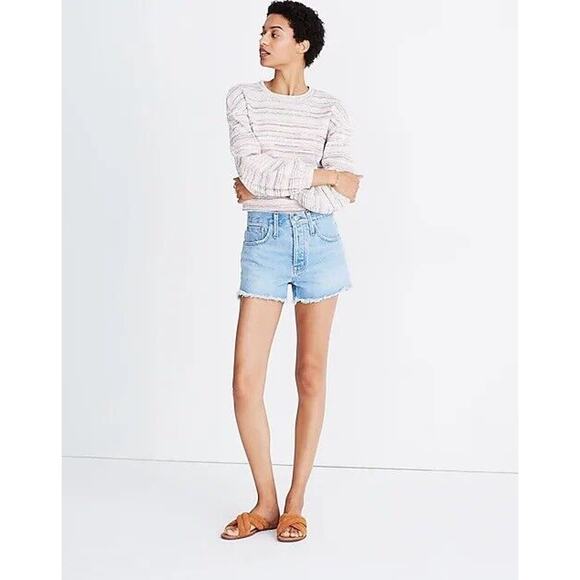 Madewell Womens Relaxed Denim Shorts Blue Jean Size 25 - Picture 1 of 14